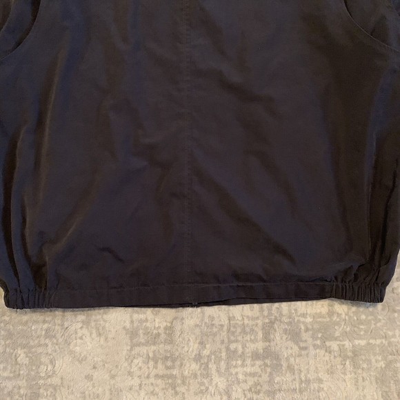 London Fog Windbreaker Jacket Mens 2XT Navy Blue Raincoat Front Zip Mesh Lined - Picture 7 of 7